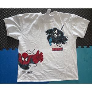Marvel Huf Spiderman retro shirt men’s XL venom white short sleeve
